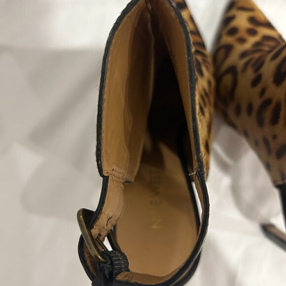 NINE West Splash Leopard Booties Women’s Size 7 ½ - Picture 7 of 10